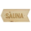 Holzschild "SAUNA" Pfeilrichtung links aus Naturholz