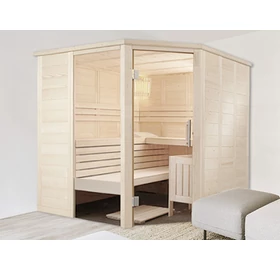 HARVIA Finnsauna Alaska Corner mit Saunaofen & Steuerung 206 x 206 cm