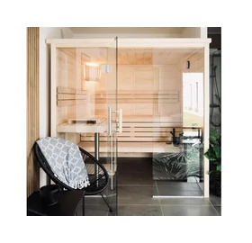 HARVIA Finnsauna Alaska View mit Saunaofen & Steuerung 208 x 206 cm