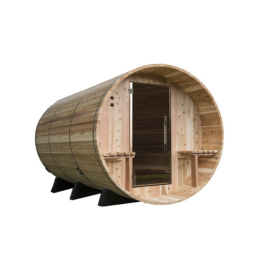 ALMOST HEAVEN Fass-Sauna Weston aus rustischem Zedernholz