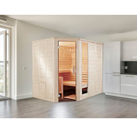 SENTIOTEC Finnsauna Komfort Corner, Premium-Qualität - mit Garantie!