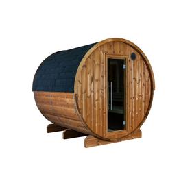 SENTIOTEC Fass-Sauna BARRELI 220 cm lang, mit PANORAMA Fenster 