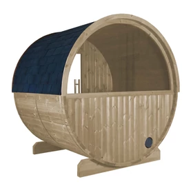HARVIA Fass-Sauna KUUSI 220 cm lang, mit halbrundem Fenster