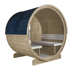 HARVIA Fass-Sauna KUUSI 180 cm lang, mit Vollglasfenster