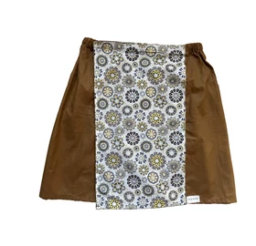 DAVRINA Saunakilt braun mit Mandala-Einsatz