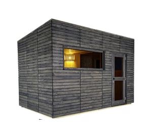 HARVIA Gartensauna ALPINA Large, ohne äußeres Rhombusdekor, klarem Glas
