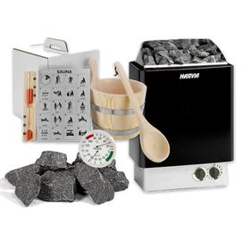 HARVIA TRENDI Schwarz Saunaofen Set mit integrierter Steuerung, 8,0 kW