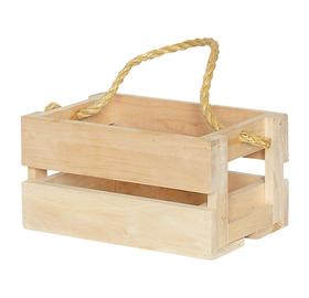 Holzkasten für Saunazubehöre mit Trageseil