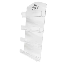 Brillenablage aus klarem Acryl, 4 Brillen 