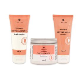 EMENDO Himalaya Gesichts- und Hautpflegeset (Gesichtspeeling, Gesichtsmaske, Körperlotion)
