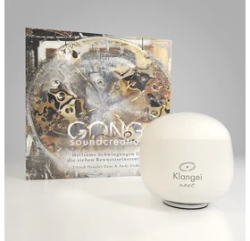 Klangei next Vibrationsplayer, Pearl White, inkl. Musik-Kreation „Gong”
