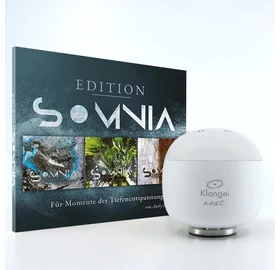 Klangei next Vibrationsplayer, Pearl White, inkl. Musik-Kreation „Somnia”