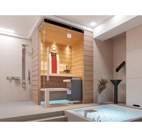SAUNA KING Finn+Infra kombinierte Sauna Rhodos für 1-2 Personen