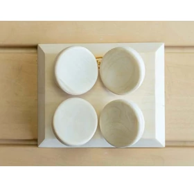 HaLu Sauna-Kopfstütze, Espenholz, eckig