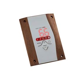 Sentiotec Infrasauna Steuerung Set Wave.com4, Bedienteil: dunkles Holz
