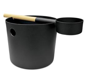 Kolo Saunakübel Set, 5 L, weiss und schwarz