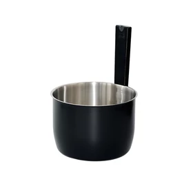Saunakübel aus Edelstahl in schwarzer Trendoptik, 5L