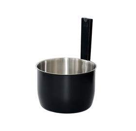 Saunakübel aus Edelstahl in schwarzer Trendoptik, 5L
