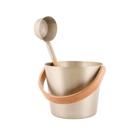 RENTO Saunakübel-Set aus Aluminium, Champagne, 5L