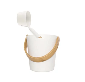 RENTO Saunakübel-Set aus Aluminium, Weiß, 5L