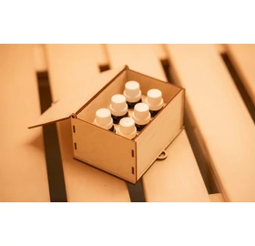 Bassau Duftaufbewahrungsbox im Set mit Bassau Premium ätherischen Saunaölen (15 ml), Mit 6 Düften
