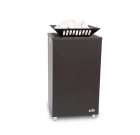 EOS Finnische Saunaofen Cubo Avantgarde, 9,0 kW-12 kW, Schwarz, Stehofen