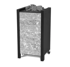 EOS Finnische Saunaofen Stone S25, 7,5kW-9kW, Schwarz, Stehofen