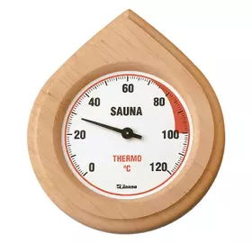 Finn Sauna Thermometer in Naturholz Rahme