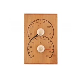 Sauna-Thermo- und Hygrometer aus wärmebehandeltem Holz