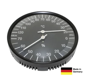 Sauna Thermo- und Hygrometer, schwarz, 135 mm