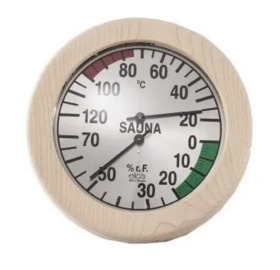 Thermo- und Hygrometer im Holzrahmen 170 mm
