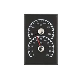 Sauna-Thermo- und Hygrometer aus schwarzem Holz 