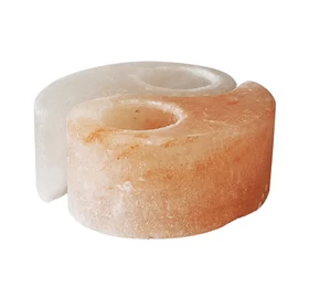 Salzkristall-Teelicht Yin Yang 2-teilig