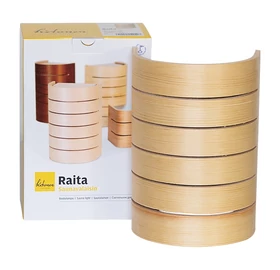 Sauna Eck- & Wandleuchte Holzschirm Raita mit Innenleuchte