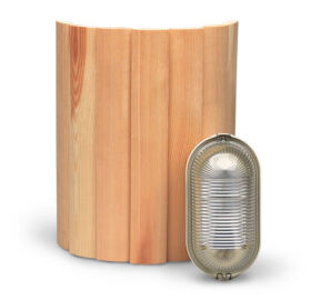 Sauna Wandleuchte Holzschirm Mikkeli mit Innenleuchte