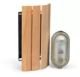 Sauna Eckleuchte Holzschirm Porvoo mit Innenleuchte