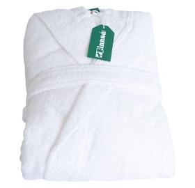 Frottee-Bademantel mit Kapuze, weiß, L / XL
