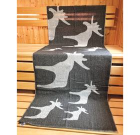 Finnisches Sauna Liegetuch mit Elchmotiv, 75x200cm