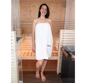 FINNSA Damen Sauna-Kilt Baumwolle, 70cm lang, weiss