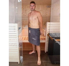 FINNSA Herren Sauna-Kilt Baumwolle, 50cm lang, anthrazit