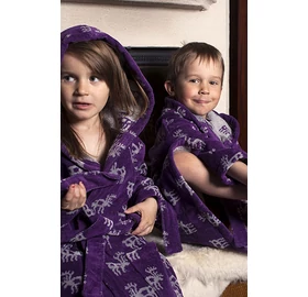 Pikkupuoti Kinderbademantel violett 80 cm oder 100 cm