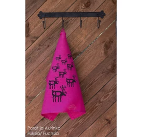 Pikkupuoti Sauna Sitztuch aus 100% Leinen, Fuchsia