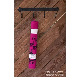 Pikkupuoti Sauna Liegetuch aus 100% Leinen, Fuchsia