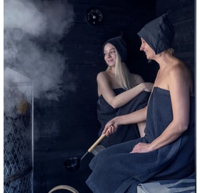 RENTO "Kenno" Damen Sauna-Kilt, Grau, 145 x 85 cm