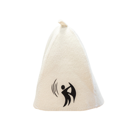 Sauna-Mütze aus Wollemischung, Weiß