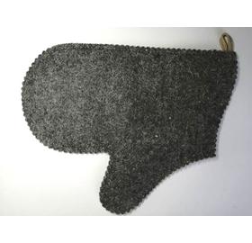 Saunahandschuh aus Schafwolle, Grau