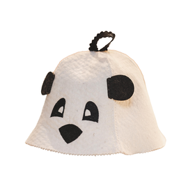 Sauna-Mütze "Panda" aus 100% Baumwolle (Grösse: ca S/M)