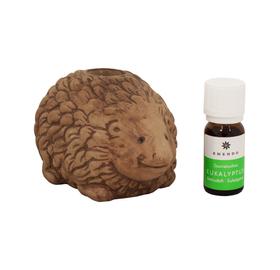 EMENDO Sauna Duft-Verdampfer IGEL mit Eukalyptus Aroma (10ml)