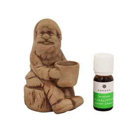 EMENDO Sauna Duft-Verdampfer ERDMÄNNCHEN mit Eukalyptus Aroma (10ml)