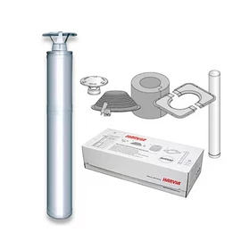 HARVIA Schornstein Set für holzbeheizten Saunaofen, Deckendurchführung, Edelstahl